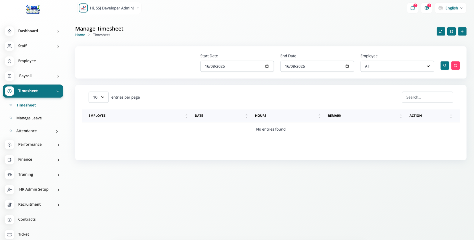 Timesheet Management